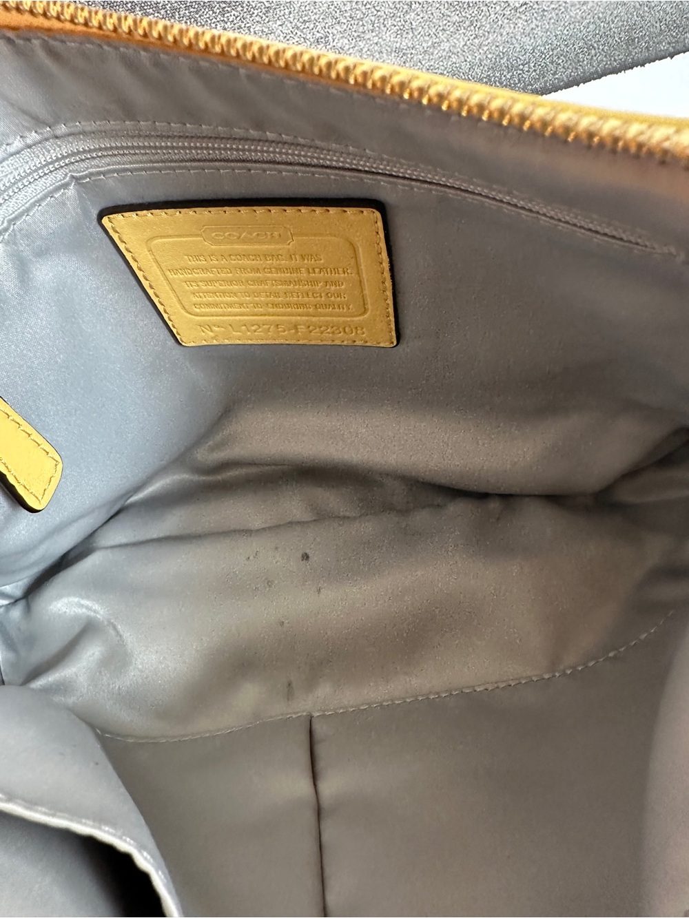 Coach Kristin Buttercup Yellow Leather Convertible Crossbody Shoulder Bag F22308 - Picture 10 of 10